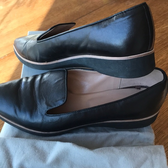 Fabio Rusconi black leather slip-on loafers w/box - Picture 5 of 7